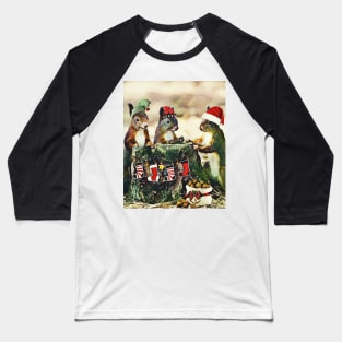 Christmas Squirrels celebrate the season! Baseball T-Shirt